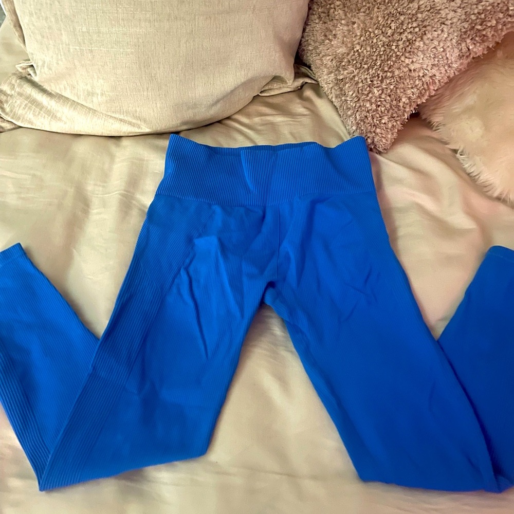 Joy Lab ribbed blue leggings